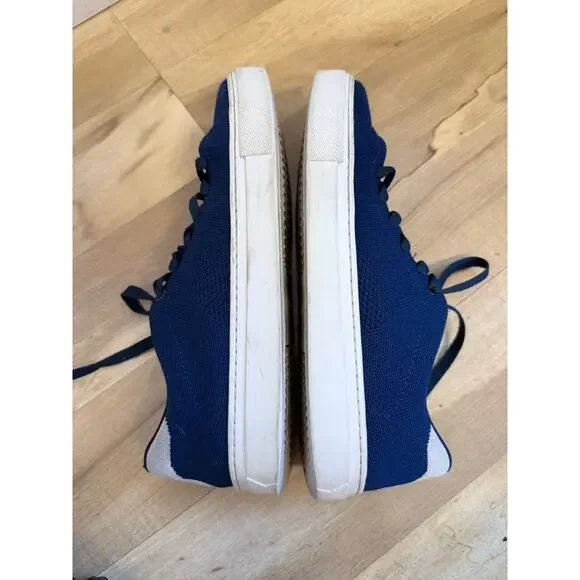 GREATS Brooklyn navy blue white Royale knit lace up sneaker shoes - Picture 12 of 12